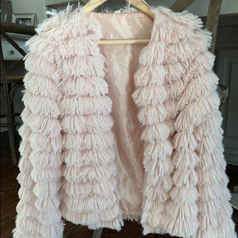 Pink fur jacket